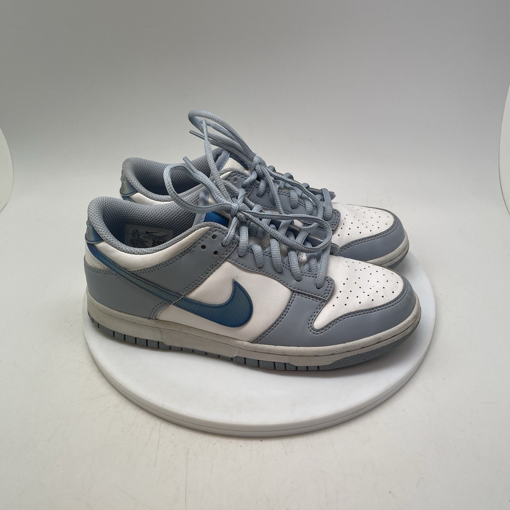 Nike Dunk Low Shoes Youth Size 5.5 Y Blue White Leather Sneakers FJ4668-400